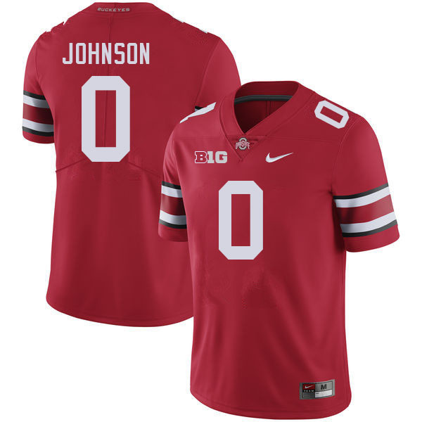 #0 Xavier Johnson Ohio State Buckeyes Jerseys Football Stitched-Red